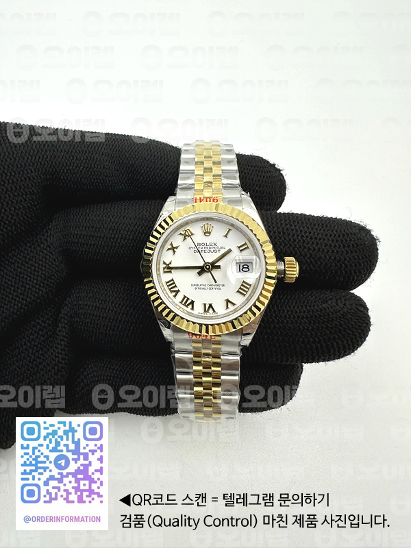 BP공장 롤렉스 데이저스트 28 옐로우골드콤비 화이트다이얼 2671 Datejust 28mm 279173 SS/YG BP Best Edition White Roman Markers Dial on SS/YG Jubilee Bracelet ETA2671 출고 전 실물 검수사진 2