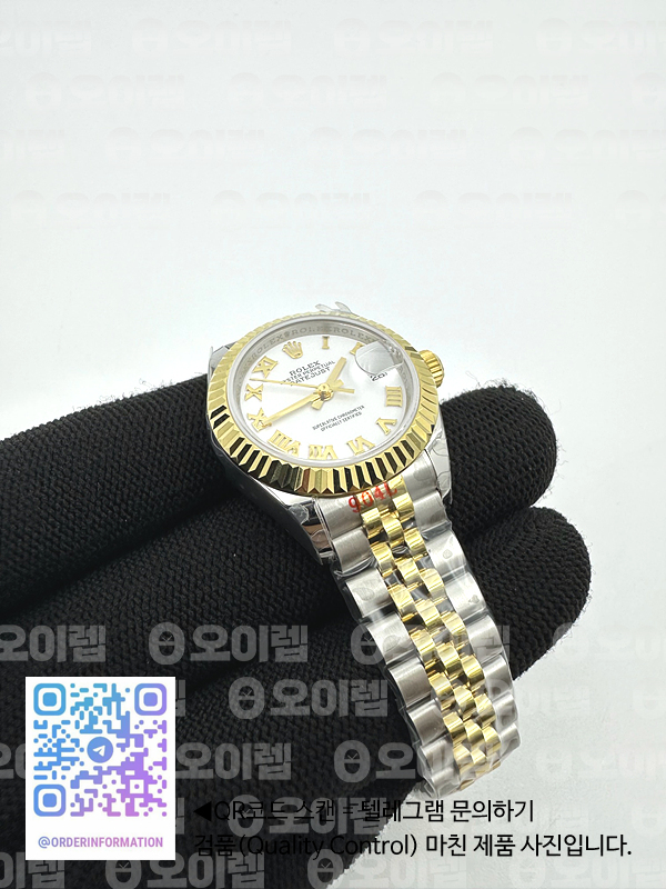 BP공장 롤렉스 데이저스트 28 옐로우골드콤비 화이트다이얼 2671 Datejust 28mm 279173 SS/YG BP Best Edition White Roman Markers Dial on SS/YG Jubilee Bracelet ETA2671 출고 전 실물 검수사진 5