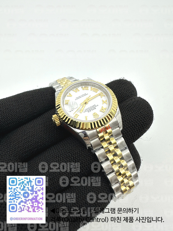 BP공장 롤렉스 데이저스트 28 옐로우골드콤비 화이트다이얼 2671 Datejust 28mm 279173 SS/YG BP Best Edition White Roman Markers Dial on SS/YG Jubilee Bracelet ETA2671 출고 전 실물 검수사진 7