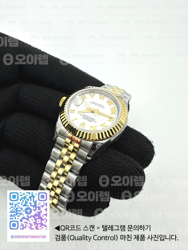 BP공장 롤렉스 데이저스트 28 옐로우골드콤비 화이트다이얼 2671 Datejust 28mm 279173 SS/YG BP Best Edition White Roman Markers Dial on SS/YG Jubilee Bracelet ETA2671 출고 전 실물 검수사진 8