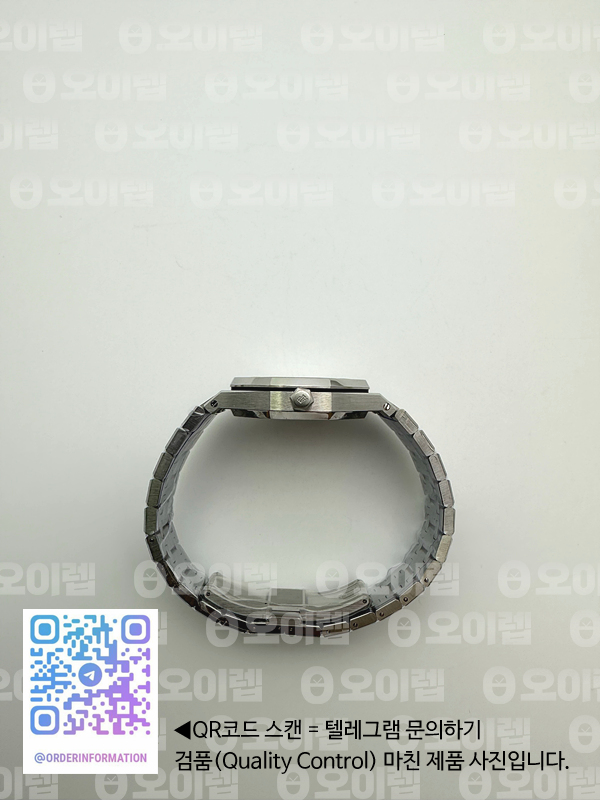 8F공장 오데마피게 로얄오크 34MM 스틸 블루다이얼 브레이슬릿 오토메틱Royal Oak 34mm SS/SS Blue 8F A5800 출고 전 실물 검수사진 10