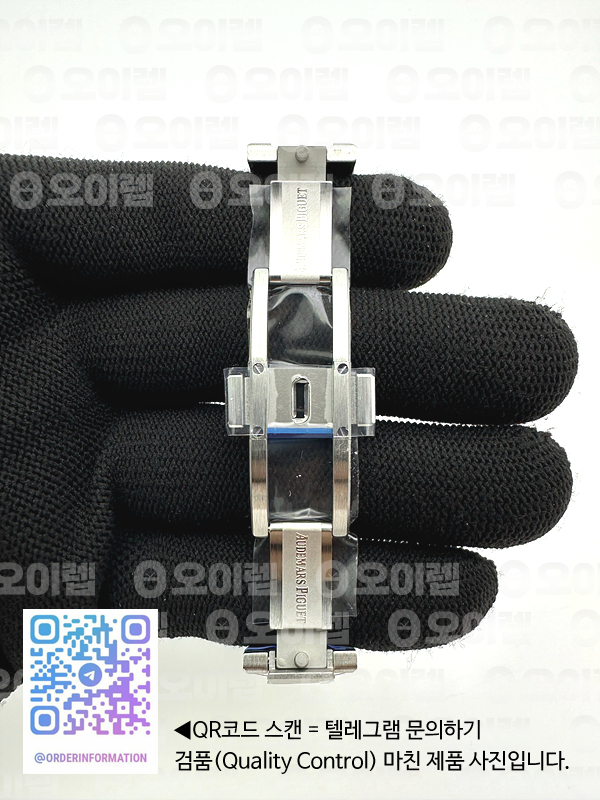 8F공장 오데마피게 로얄오크 34MM 스틸 블루다이얼 브레이슬릿 오토메틱Royal Oak 34mm SS/SS Blue 8F A5800 출고 전 실물 검수사진 12