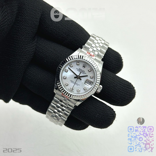 GM공장 롤렉스 레이디 데이저스트 28 스틸 화이트자개다이얼 다이아몬드인덱스 주빌레브레이슬릿 DJ Ladies 28mm Jub Flt 904L SS/SS M-Wht/Dia GMF A2671 출고 전 실물 검수사진 5