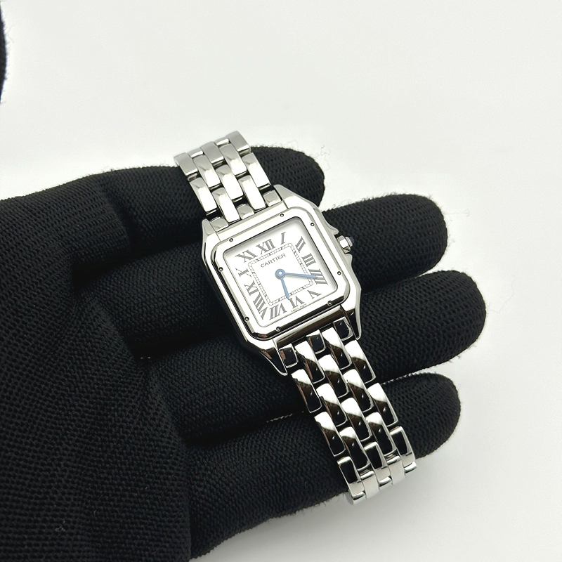 BV공장 까르띠에 팬더 27 스틸 화이트다이얼 브레이슬릿 Panthère 27mm BVF 1:1 Best Edition SS White Dial on SS Bracelet Ronda Quartz 출고 전 실물 검수사진 2