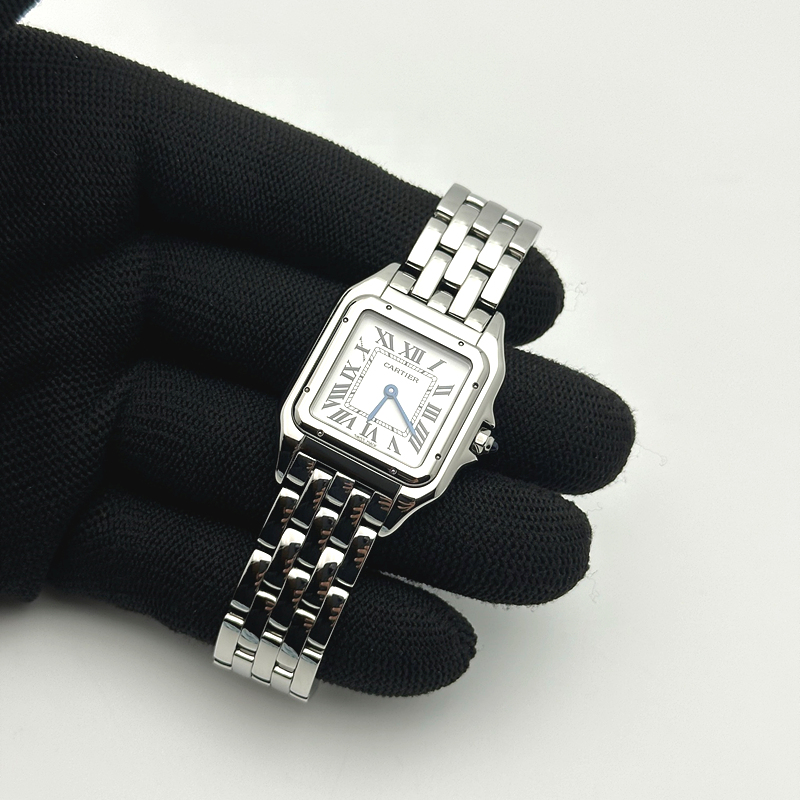 BV공장 까르띠에 팬더 27 스틸 화이트다이얼 브레이슬릿 Panthère 27mm BVF 1:1 Best Edition SS White Dial on SS Bracelet Ronda Quartz 출고 전 실물 검수사진 3