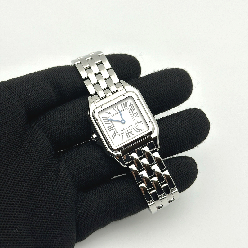 BV공장 까르띠에 팬더 27 스틸 화이트다이얼 브레이슬릿 Panthère 27mm BVF 1:1 Best Edition SS White Dial on SS Bracelet Ronda Quartz 출고 전 실물 검수사진 4