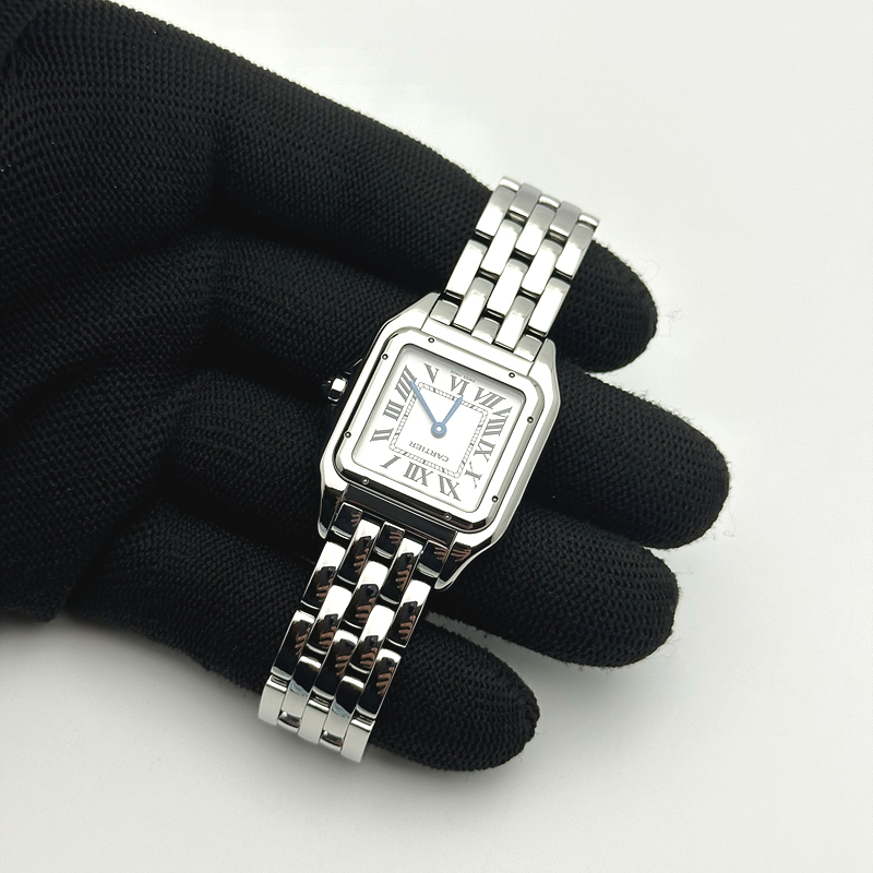 BV공장 까르띠에 팬더 27 스틸 화이트다이얼 브레이슬릿 Panthère 27mm BVF 1:1 Best Edition SS White Dial on SS Bracelet Ronda Quartz 출고 전 실물 검수사진 5