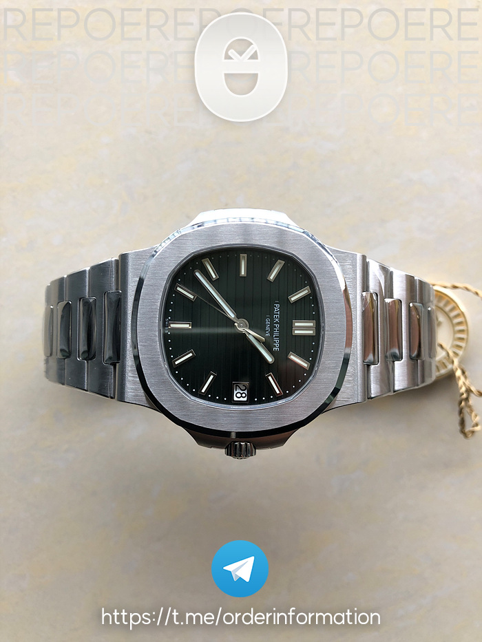 PP공장 V4 파텍필립 노틸러스 5711/A 스틸 그린다이얼 324CS Nautilus 5711/1A PPF 1:1 Best Edition Green Textured Dial on SS Bracelet 324CS V4 PPF공장 출고 전 실물 검수사진 6