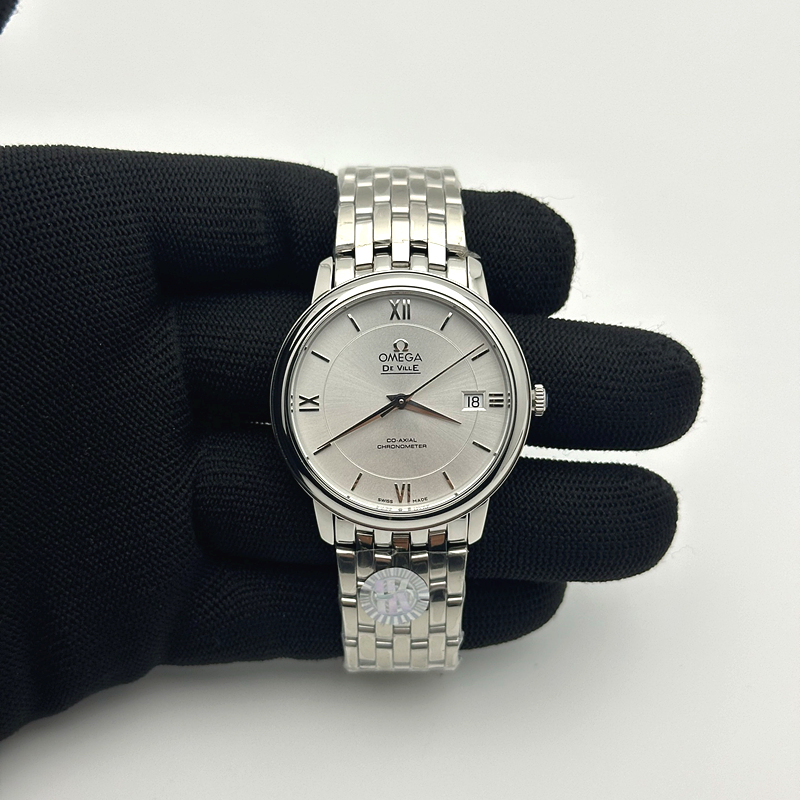 HR공장 오메가 드 빌 36.8 스틸 화이트다이얼 브레이슬릿 De Ville 36.8mm SS HRF 1:1 Best Edition Silver Dial SS Marker on SS Bracelet A2824 출고 전 실물 검수사진 2