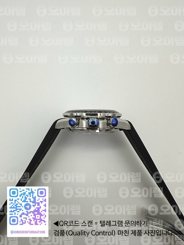 HR공장 오메가 스피드마스터 레이싱 크로노그래프 블랙다이얼 러버스트랩 peedmaster Racing Chrono 40mm SS/RU Blk HRF C3330 출고 전 실물 검수사진 10