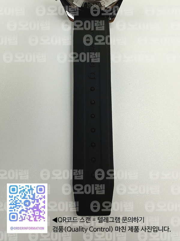 HR공장 오메가 스피드마스터 레이싱 크로노그래프 블랙다이얼 러버스트랩 peedmaster Racing Chrono 40mm SS/RU Blk HRF C3330 출고 전 실물 검수사진 13