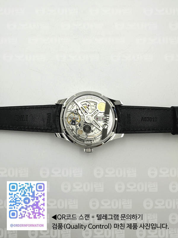 AZ공장 IWC 포르투기저 애뉴얼캘린더 스틸 화이트다이얼 가죽스트랩 Portugieser Annual Cal SS/LE Wht/Silv AZF A52850 출고 전 실물 검수사진 15