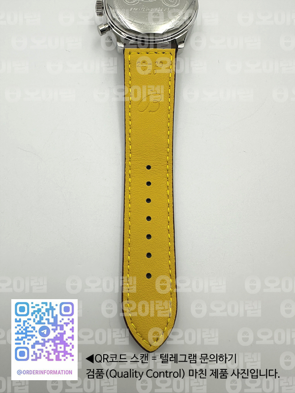 BLS공장 브라이틀링 탑타임 DEUS 크로노그래프 스틸 화이트다이얼 가죽스트랩 Top Time Dues Chrono SS/LE Cream/Stk BLS A7750 출고 전 실물 검수사진 11
