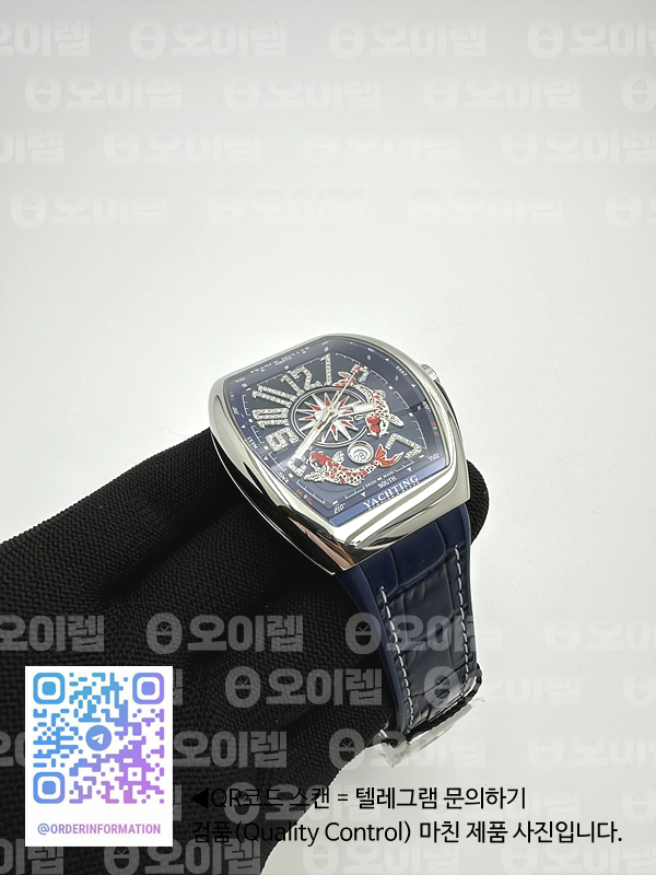 AB공장 프랭크뮬러 뱅가드 코이 스틸 블루다이얼 다이아몬드인덱스 잉어다이얼 가죽러버스트랩 Vanguard Mens Koi SS/RU Blue/Dia ABF A23J 출고 전 실물 검수사진 5