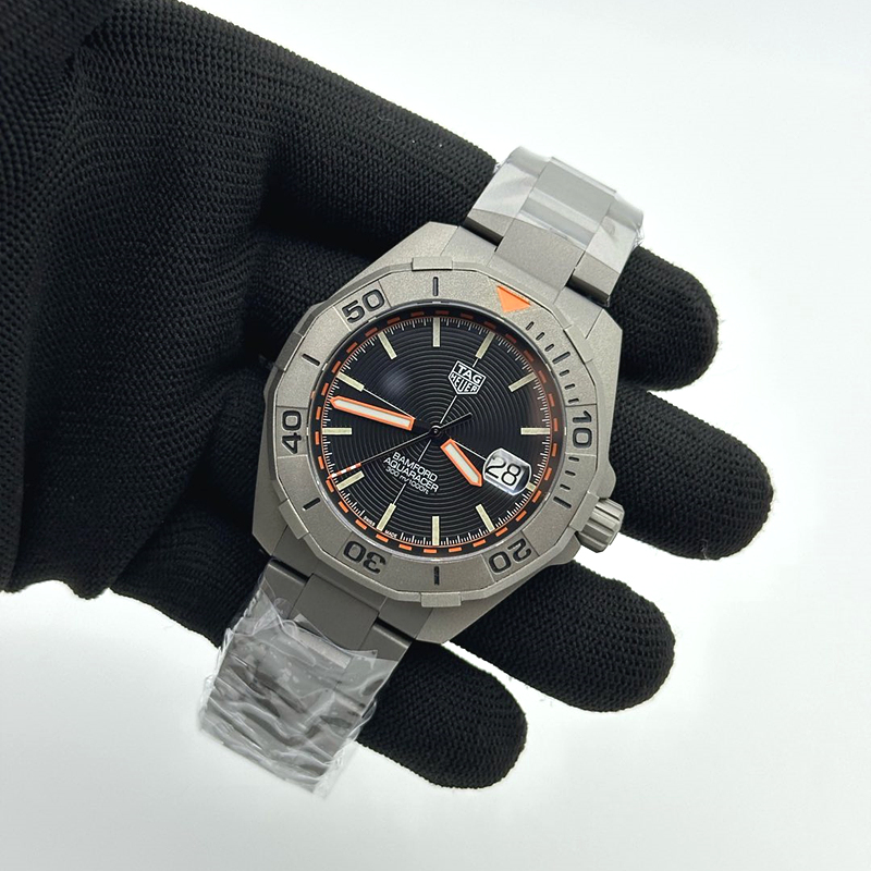 XT공장 태그호이어 아쿠아레이서 X 뱀포드 스틸 블랙다이얼 브레이슬릿 Aquaracer X Bamford SS/SS Black XTF SW200 출고 전 실물 검수사진 5