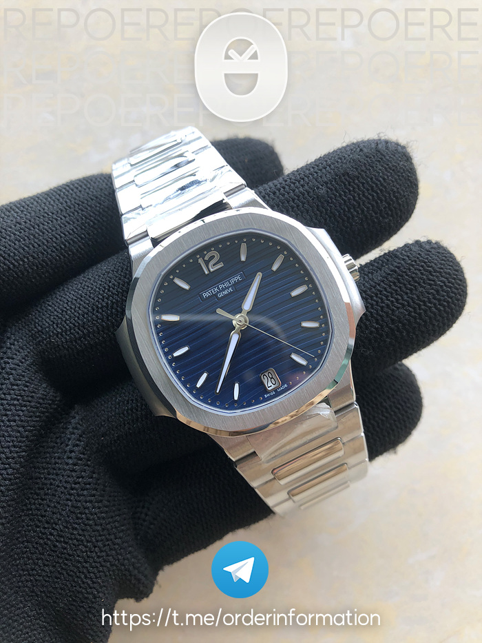 3K공장 파텍필립 노틸러스 레이디 35 7118 스틸 블루다이얼 브레이슬릿 Nautilus Ladies 7118 35mm SS/SS Blue/Stk 3KF A324 출고 전 실물 검수사진 2
