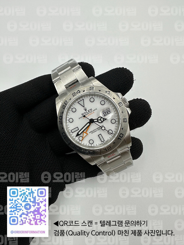 GM공장 롤렉스 익스플로러2 스틸 화이트다이얼 브레이슬릿 Explorer II 42mm 226570 Black 904L SS GMF 1:1 Best Edition White Dial on Bracelet VR3285 CHS 출고 전 실물 검수사진 4