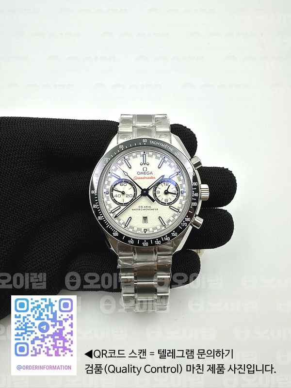 BBT공장 오메가 스피드마스터 문워치 스틸 화이트다이얼 브레이슬릿 Speedmaster Moonwatch SS/SS White BTF A9900 출고 전 실물 검수사진 2