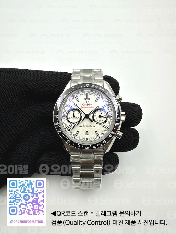 BBT공장 오메가 스피드마스터 문워치 스틸 화이트다이얼 브레이슬릿 Speedmaster Moonwatch SS/SS White BTF A9900 출고 전 실물 검수사진 3