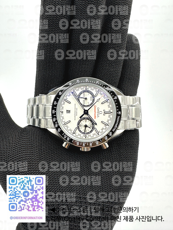 BBT공장 오메가 스피드마스터 문워치 스틸 화이트다이얼 브레이슬릿 Speedmaster Moonwatch SS/SS White BTF A9900 출고 전 실물 검수사진 4