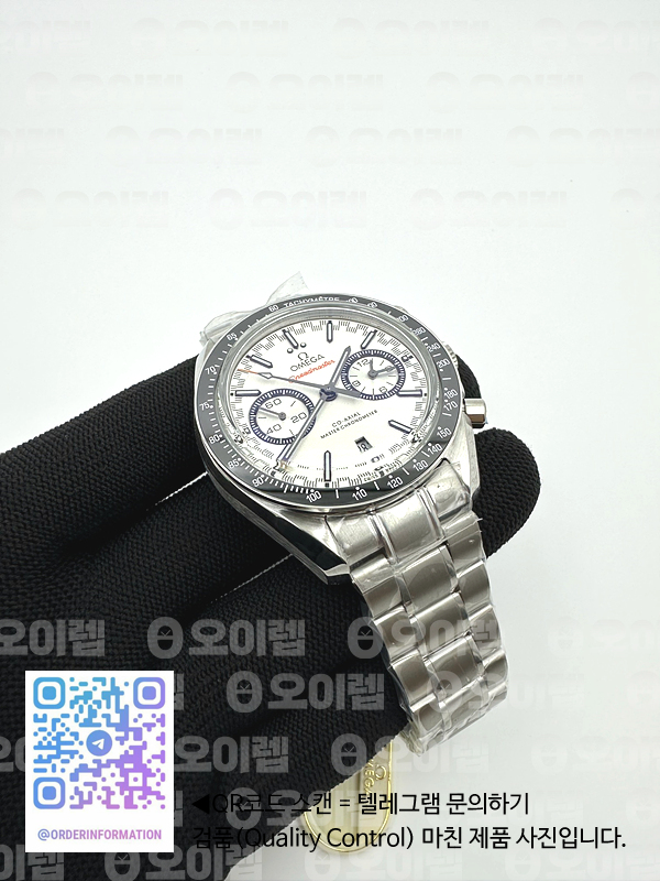 BBT공장 오메가 스피드마스터 문워치 스틸 화이트다이얼 브레이슬릿 Speedmaster Moonwatch SS/SS White BTF A9900 출고 전 실물 검수사진 5