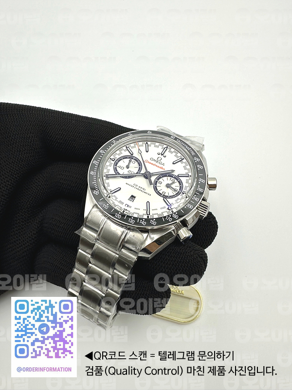 BBT공장 오메가 스피드마스터 문워치 스틸 화이트다이얼 브레이슬릿 Speedmaster Moonwatch SS/SS White BTF A9900 출고 전 실물 검수사진 6