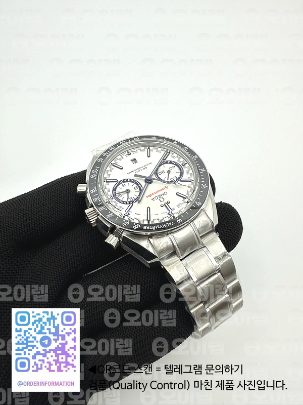 BBT공장 오메가 스피드마스터 문워치 스틸 화이트다이얼 브레이슬릿 Speedmaster Moonwatch SS/SS White BTF A9900 출고 전 실물 검수사진 7