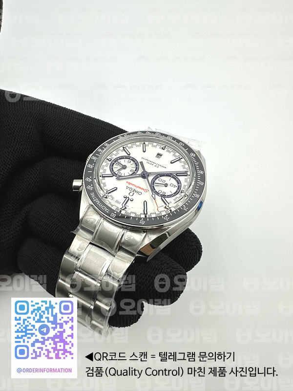 BBT공장 오메가 스피드마스터 문워치 스틸 화이트다이얼 브레이슬릿 Speedmaster Moonwatch SS/SS White BTF A9900 출고 전 실물 검수사진 8