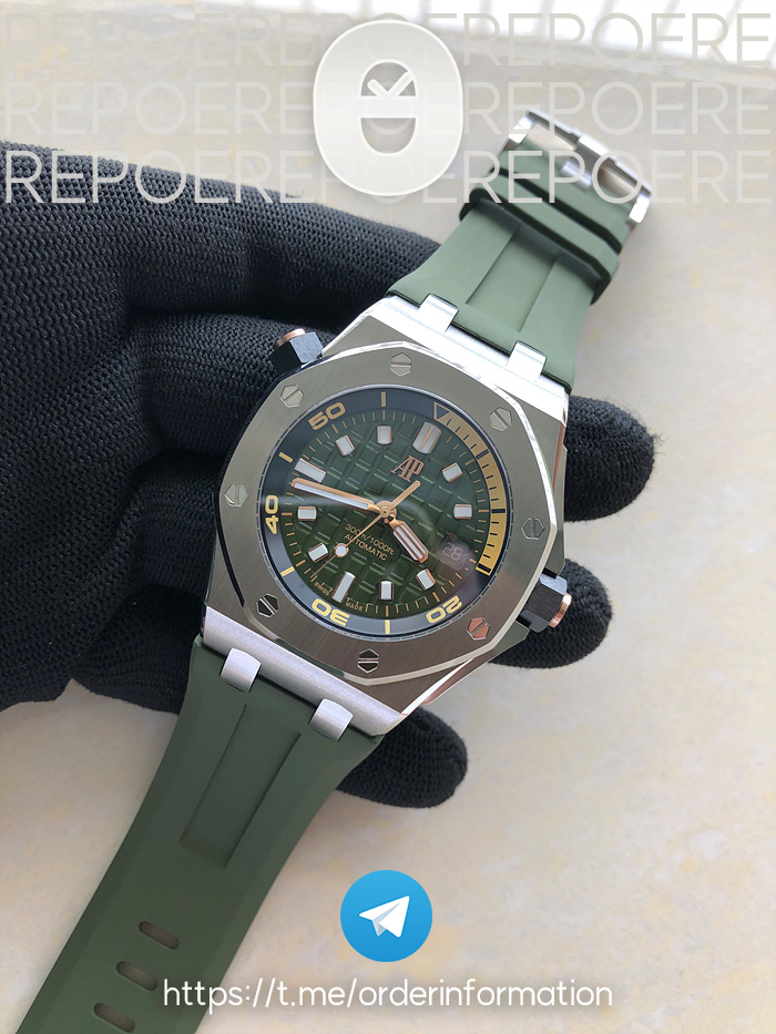 BF공장 오데마피게 로얄오크오프쇼어 다이버 15720 스틸 그린다이얼 러버스트랩 Royal Oak Offshore Diver 15720 SS/RU Grn BF A4308 출고 전 실물 검수사진 3