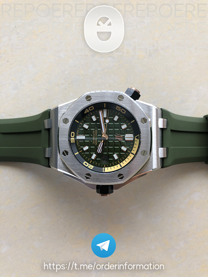 BF공장 오데마피게 로얄오크오프쇼어 다이버 15720 스틸 그린다이얼 러버스트랩 Royal Oak Offshore Diver 15720 SS/RU Grn BF A4308 출고 전 실물 검수사진 4