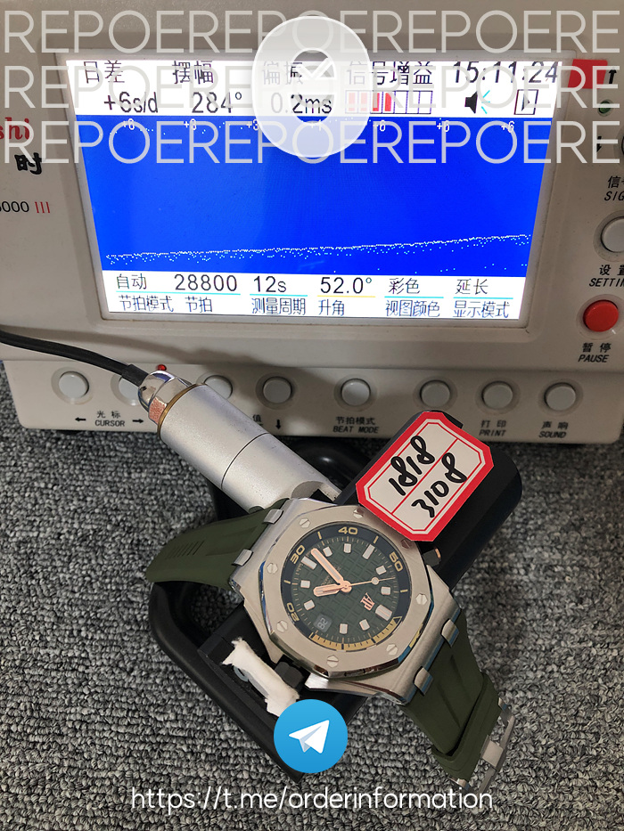 BF공장 오데마피게 로얄오크오프쇼어 다이버 15720 스틸 그린다이얼 러버스트랩 Royal Oak Offshore Diver 15720 SS/RU Grn BF A4308 출고 전 실물 검수사진 13