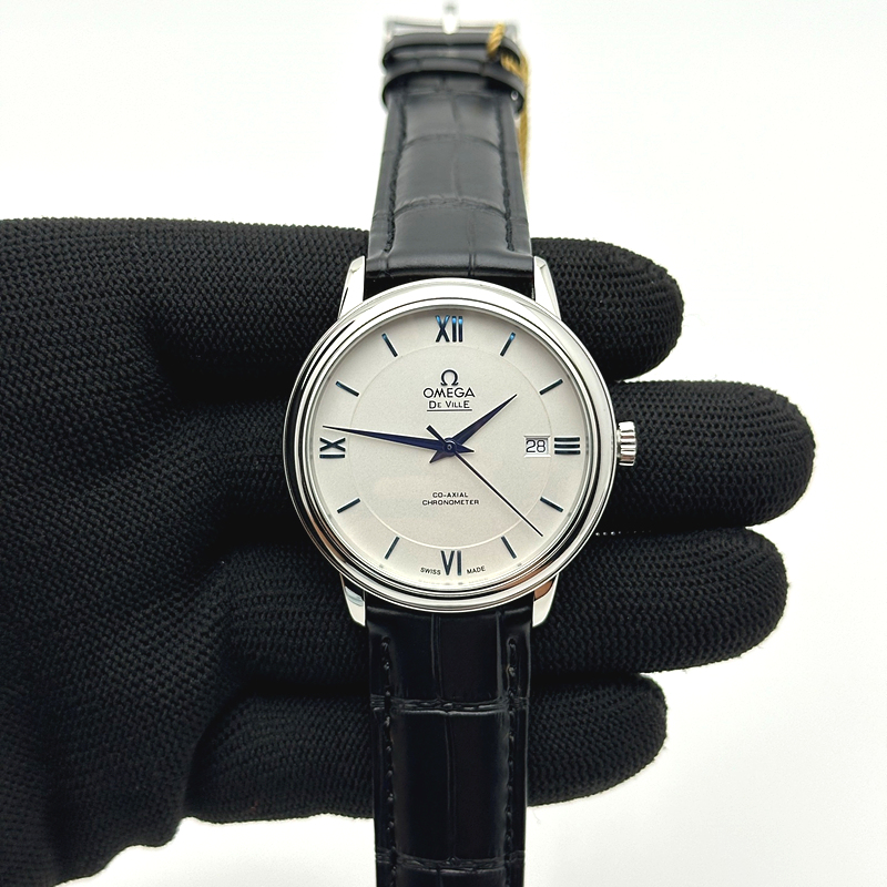 TWS공장 오메가 드 빌 스틸 화이트다이얼 블루인덱스 가죽스트랩 De Ville SS TWF 1:1 Best Edition Silver Dial Blue Markers on Black Leather Strap MIYOTA 9015 출고 전 실물 검수사진 3