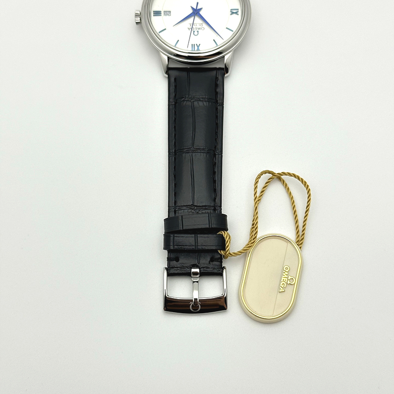 TWS공장 오메가 드 빌 스틸 화이트다이얼 블루인덱스 가죽스트랩 De Ville SS TWF 1:1 Best Edition Silver Dial Blue Markers on Black Leather Strap MIYOTA 9015 출고 전 실물 검수사진 8