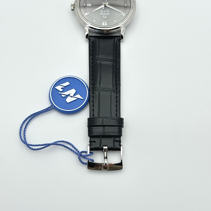 TWS공장 오메가 드 빌 스틸 그레이다이얼 실버인덱스 가죽스트랩 De Ville SS TWF 1:1 Best Edition Deep Blue Dial on Black Leather Strap MIYOTA 9015 출고 전 실물 검수사진 8