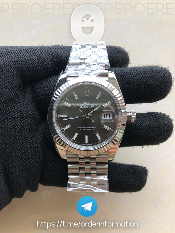 NTF공장 롤렉스 데이저스트 41 스틸 그레이다이얼 플루티드베젤 쥬빌레브레이슬릿 다크로듐 DateJust 41 126334 NTF 1:1 Best Edition 904L Steel Gray Stick Dial on Jubilee Bracelet VR3235 출고 전 실물 검수사진 2
