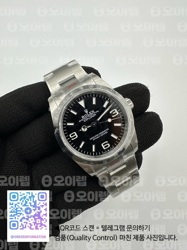 GM공장 롤렉스 익스플로러 36 신형 124270 스틸 브레이슬릿 Explorer 1 124270 36mm 904L SS/SS Blk GMF Asia VR3230 V2 출고 전 실물 검수사진 2