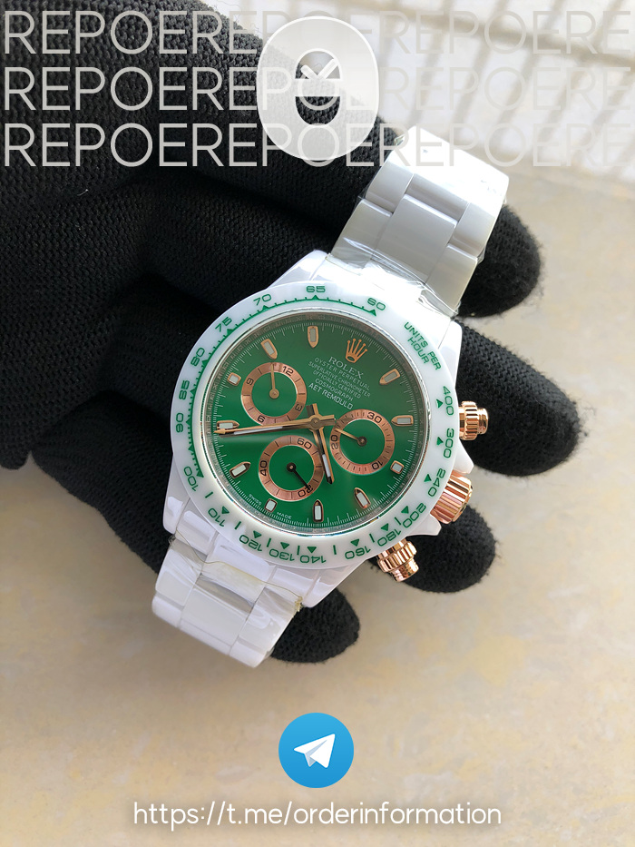 AET공장 롤렉스 풀세라믹 커스텀 데이토나 그린 Daytona AET White Ceramic Case and Bracelet Green Dial SA4130 출고 전 실물 검수사진 3