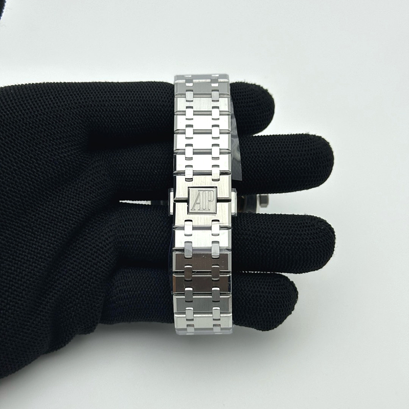 APS공장 오데마피게 로얄오크 15500 스틸 블루다이얼 브레이슬릿 Royal Oak 41mm 15500 SS APSF 1:1 Best Edition Blue Textured Dial on SS Bracelet SA4302 Super Clone 출고 전 실물 검수사진 6