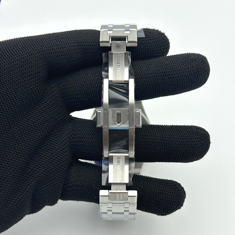 APS공장 오데마피게 로얄오크 15500 스틸 블루다이얼 브레이슬릿 Royal Oak 41mm 15500 SS APSF 1:1 Best Edition Blue Textured Dial on SS Bracelet SA4302 Super Clone 출고 전 실물 검수사진 7