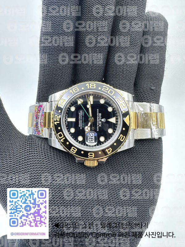 CLEAN공장 롤렉스 GMT마스터2 옐로우골드콤비 블랙다이얼 오이스터브레이슬릿 GMT-Master II 116713 Two Tone SS/YG 904L Steel Clean 1:1 Best Edition VR3186 CHS 출고 전 실물 검수사진 4