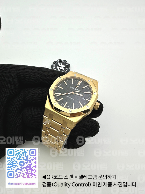 ZF공장 오데마피게 로얄오크 15400 로즈골드금통 블랙다이얼 브레이슬릿 Royal Oak 41mm 15400 RG ZF 1:1 Best Edition Black Textured Dial on RG Bracelet V2 SA3120 Super Clone 출고 전 실물 검수사진 6