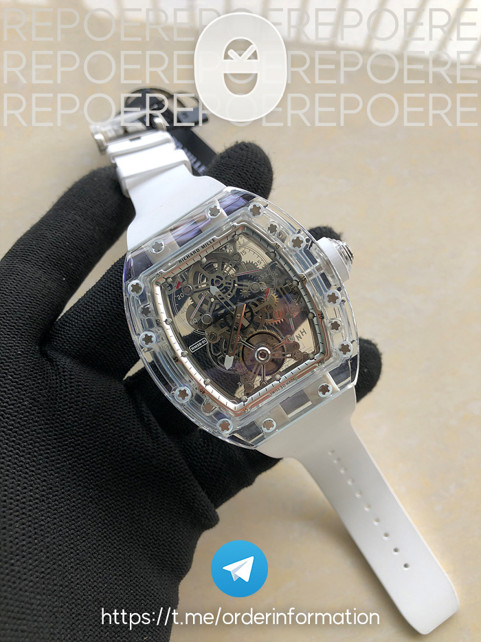 RM공장 리차드밀 RM56-01 뚜르비옹 투명 글래스케이스 러버스트랩 RM56-01 Transparent Tourbillon RMF Best Edition Skeleton Dial on White Rubber Strap 출고 전 실물 검수사진 2