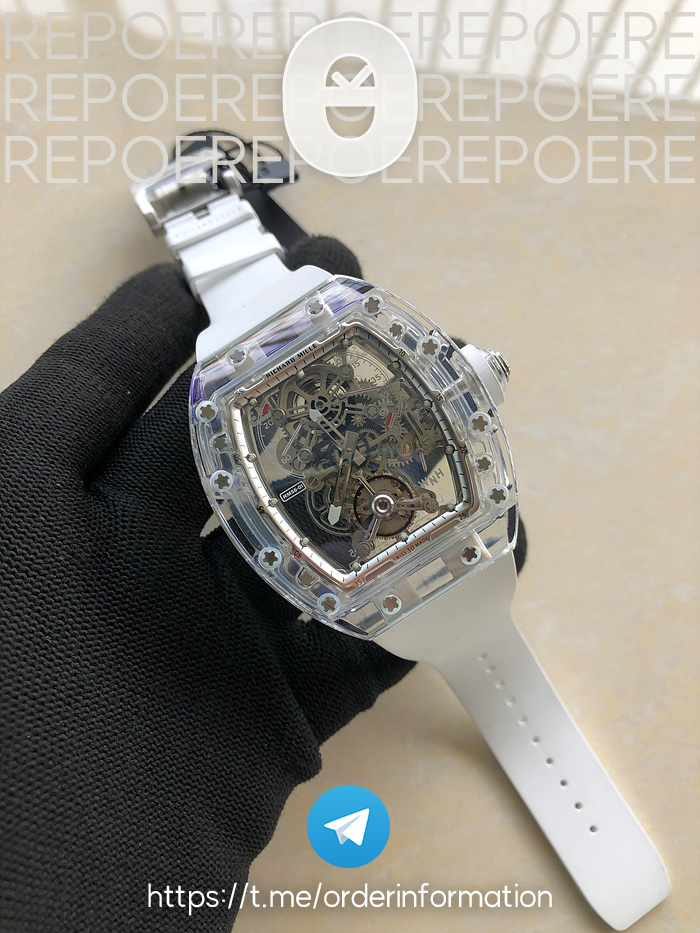 RM공장 리차드밀 RM56-01 뚜르비옹 투명 글래스케이스 러버스트랩 RM56-01 Transparent Tourbillon RMF Best Edition Skeleton Dial on White Rubber Strap 출고 전 실물 검수사진 3