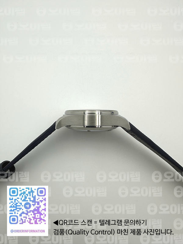 AZ공장 IWC 파일럿 크로노그래프 스틸 블루다이얼 오렌지핸즈 블루가죽스트랩 Pilot Chrono SS AZF 1:1 Best Edition Blue Dial Orange Hand on Blue Leather Strap A7750 출고 전 실물 검수사진 9