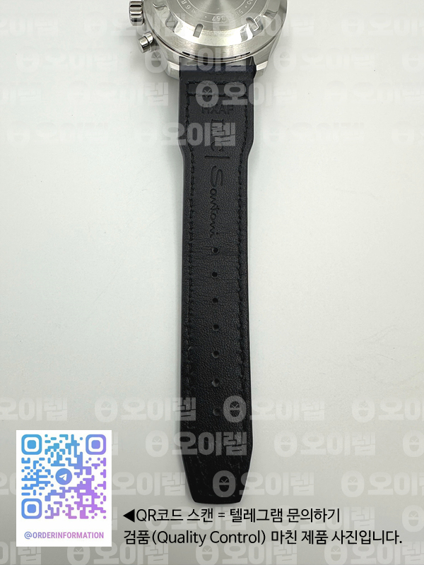 AZ공장 IWC 파일럿 크로노그래프 스틸 블루다이얼 오렌지핸즈 블루가죽스트랩 Pilot Chrono SS AZF 1:1 Best Edition Blue Dial Orange Hand on Blue Leather Strap A7750 출고 전 실물 검수사진 13