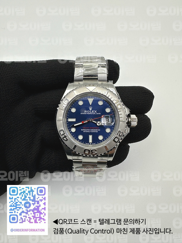 CLEAN공장 롤렉스 요트마스터 40 스틸 블루다이얼 브레이슬릿 클린공장 ROLYM210A - YachtMaster 116622 904L SS/SS Blue Clean VR3235 출고 전 실물 검수사진 2