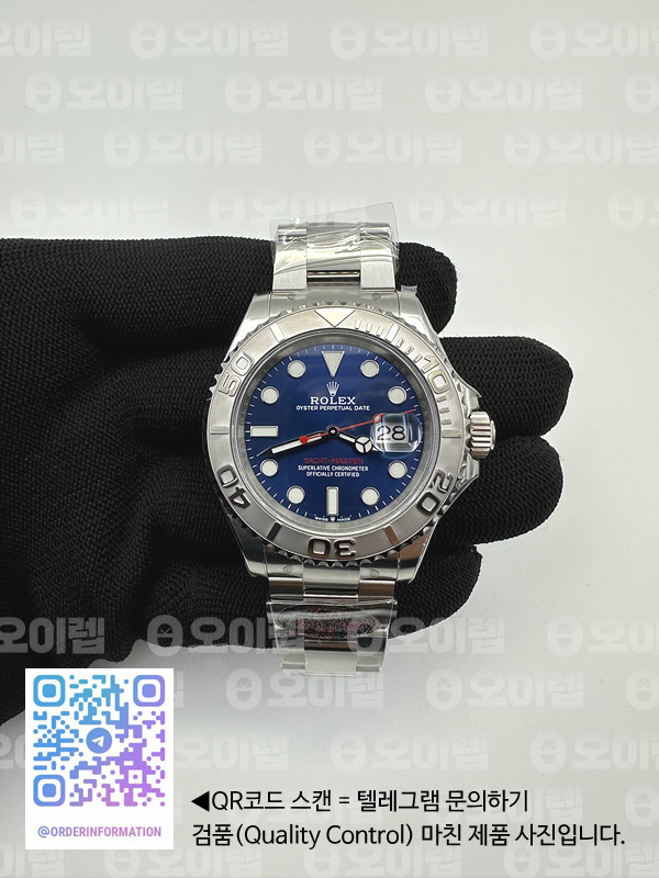 CLEAN공장 롤렉스 요트마스터 40 스틸 블루다이얼 브레이슬릿 클린공장 ROLYM210A - YachtMaster 116622 904L SS/SS Blue Clean VR3235 출고 전 실물 검수사진 3
