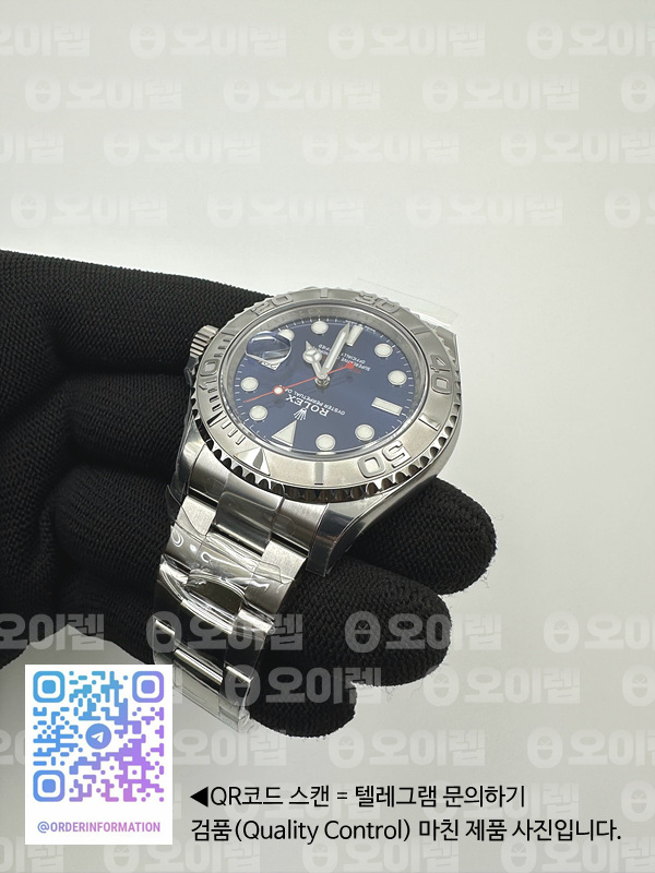 CLEAN공장 롤렉스 요트마스터 40 스틸 블루다이얼 브레이슬릿 클린공장 ROLYM210A - YachtMaster 116622 904L SS/SS Blue Clean VR3235 출고 전 실물 검수사진 8