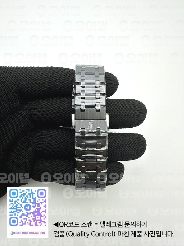 APS공장 오데마피게 로얄오크 퍼페츄얼캘린더 풀블랙세라믹 브레이슬릿 Royal Oak Perpetual Calendar 26579CE Black Ceramic APSF Best Edition on Black Ceramic Bracelet A5134 V3 출고 전 실물 검수사진 9