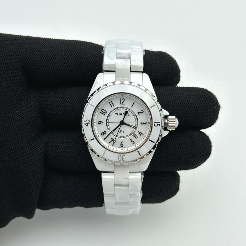 XF공장 샤넬 J12 화이트다이얼 33mm 여성용 J-12 Ladies 33mm CER/CER Wht/Num XF Sw Qtz 출고 전 실물 검수사진 2